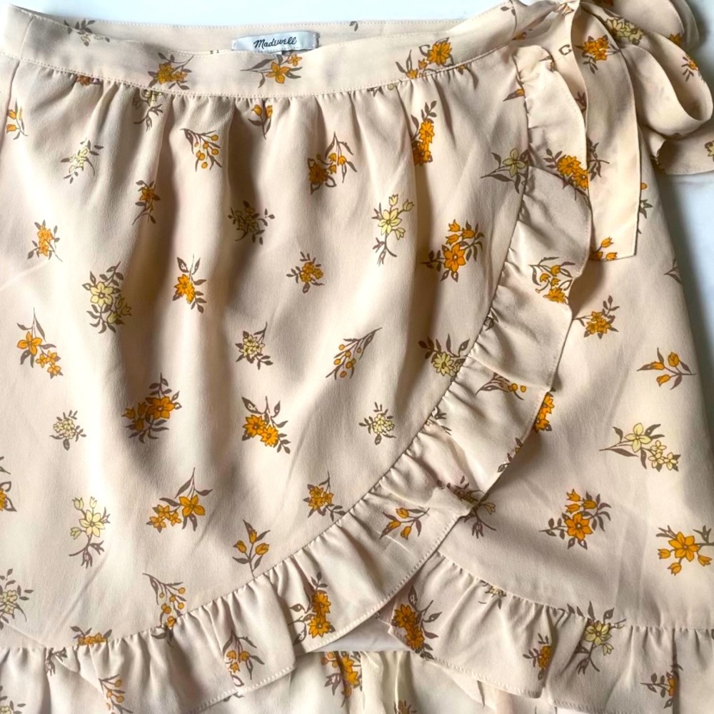 Madewell Women's Meadow Silk Wrap Miniskirt
